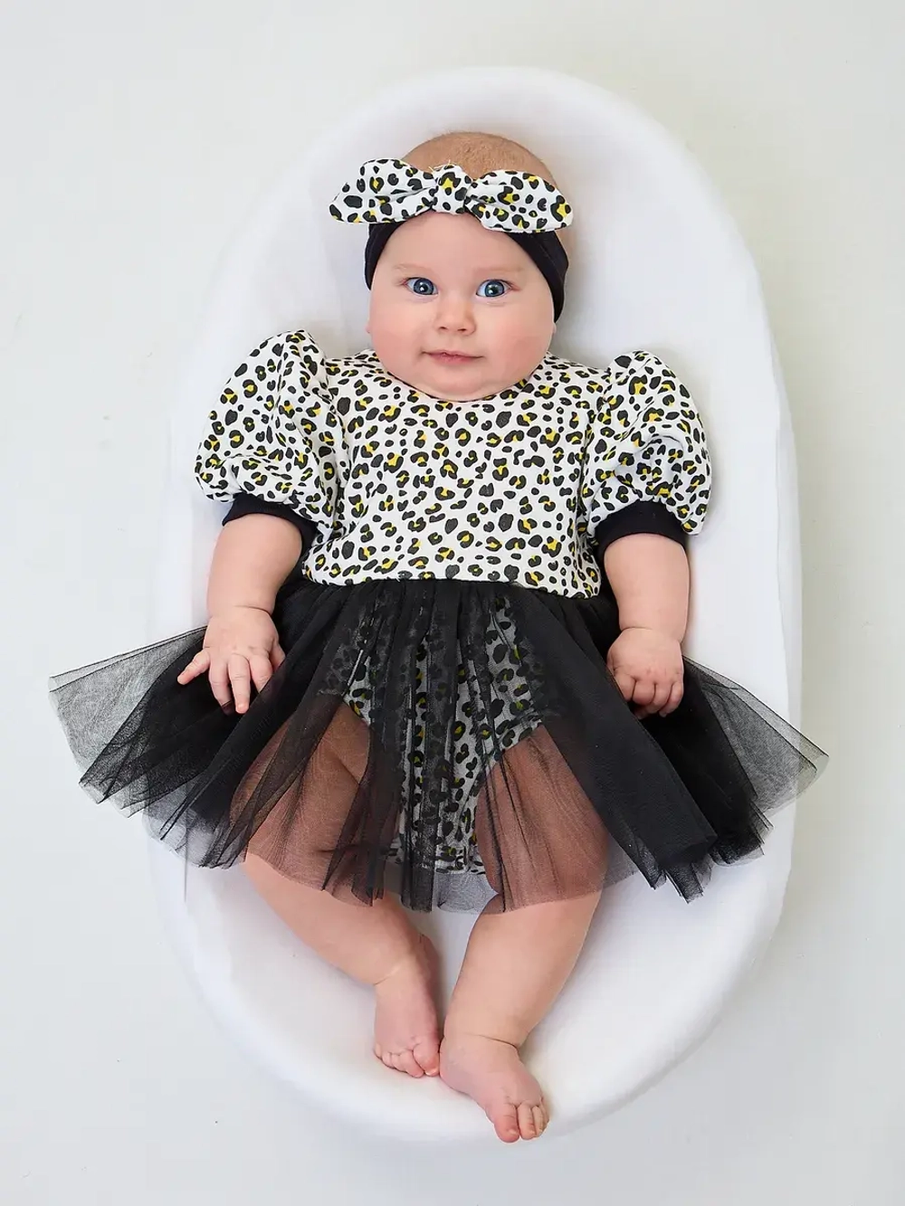 Платье-боди детское леопардовое