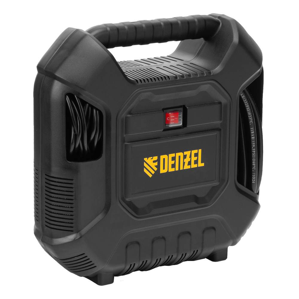 Компрессор воздушный DL1100 1.1 кВт, 180 л/мин, с набором аксессуаров Denzel