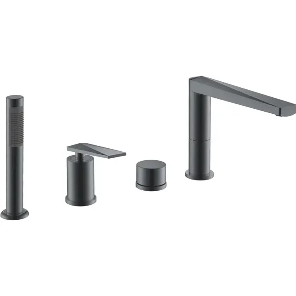 Смеситель на борт ванны Boheme Venturo 370-SGM Shine Gun Metall