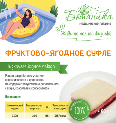 Фруктово-ягодное суфле