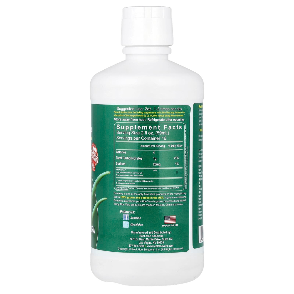 Real Aloe, Гель алоэ вера, 32 жидкие унции (960 мл)