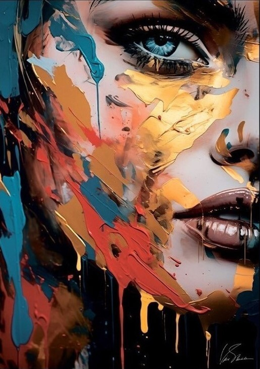 Картина на холсте в раме She