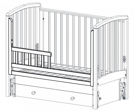 Ограждение для кроватки Гандылян Белая ночь
