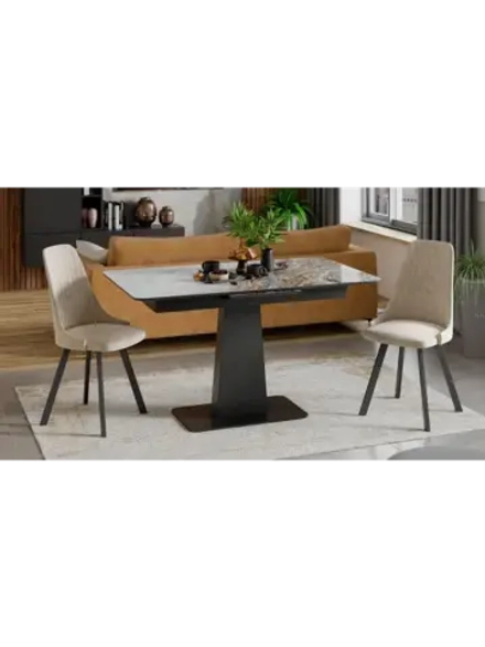 Стол кухонный Черный муар оникс 120(150)х80х77 см