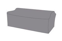 Защитный чехол на диван Капучино, трехместный 221×89×80 см, цвет серый