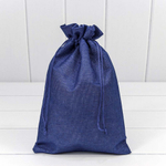 Мешочек 20х30см Лен искусственный (Синий)