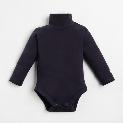 Боди для девочек (водолазка) Крошка Я "BASIC LINE", р. 86-92, т.серый. 9235595