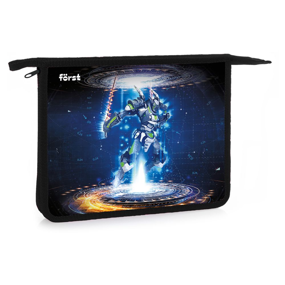 Папка для тетрадей 1 отделение, А5, Först "Neo future", 240*205*40мм, пластик, на молнии