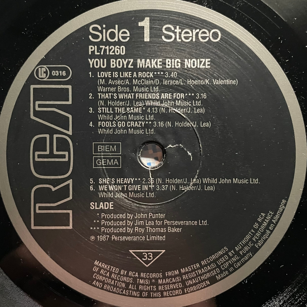 Slade ‎– You Boyz Make Big Noize (Германия 1987г.)