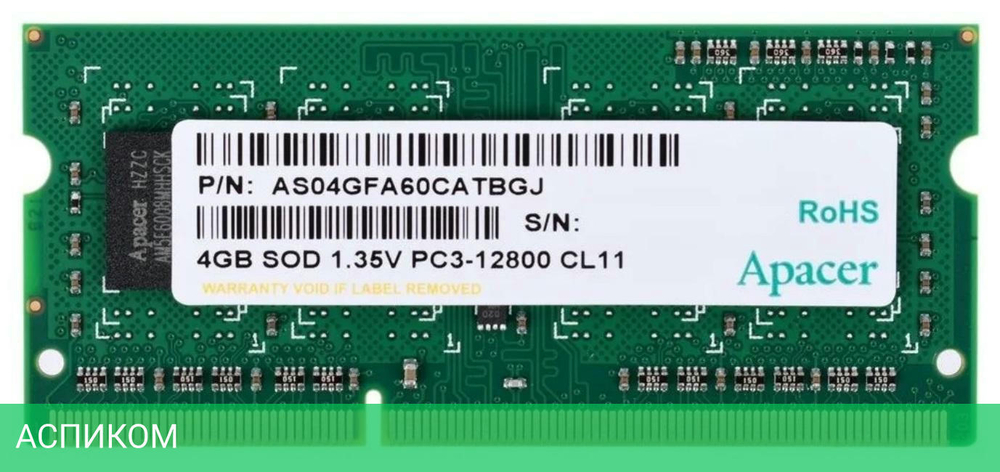 Оперативная память Apacer AS04GFA60CATBGJ/DV.04G2K.KAM