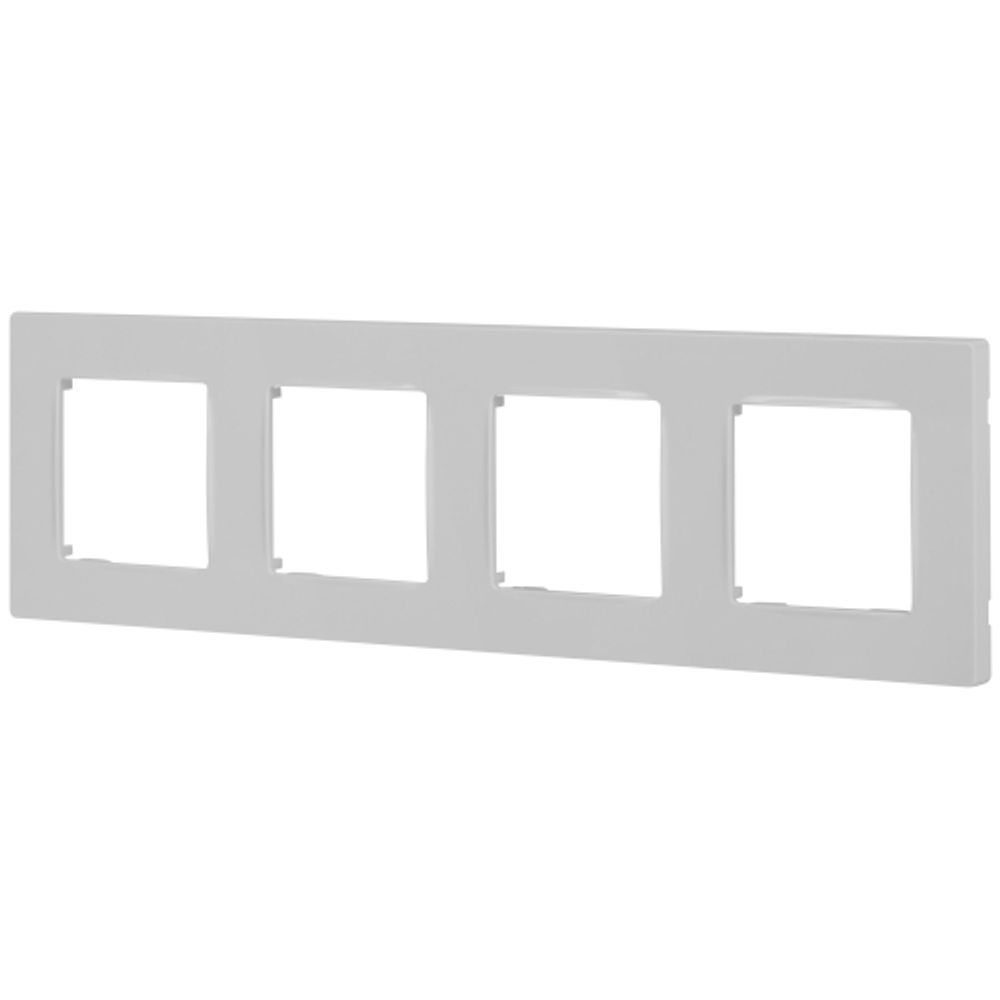 Рамка для розеток и выключателей ЭРА Серия 12 12-5204-01 на 4 поста, Классик, белый