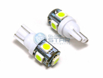 Светодиодная лампа W5W T10 5SMD-5050, 1шт