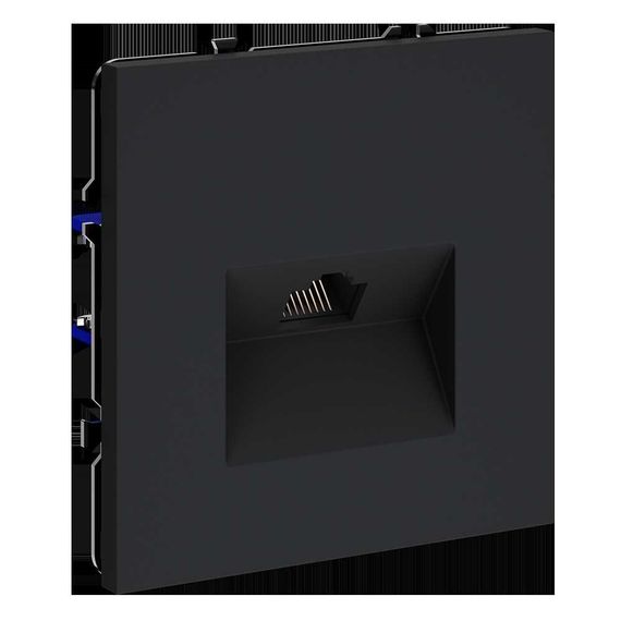 Розетка компьютерная встраиваемая Voltum S70 RJ45 кат.6, (графит) VLS060107