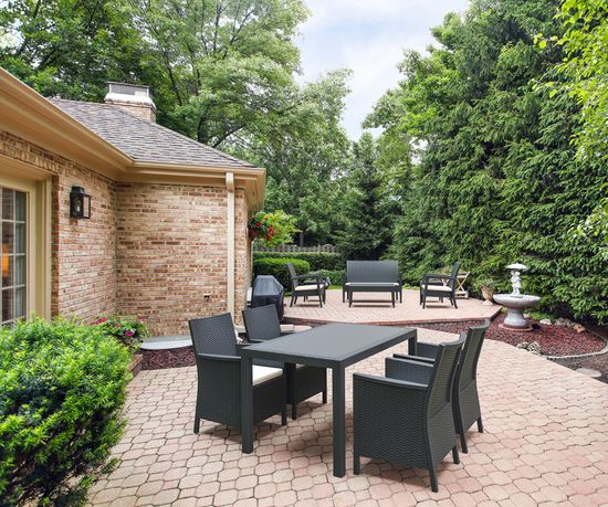 Стол пластиковый Orlando 140 антрацит Siesta Contract Турция