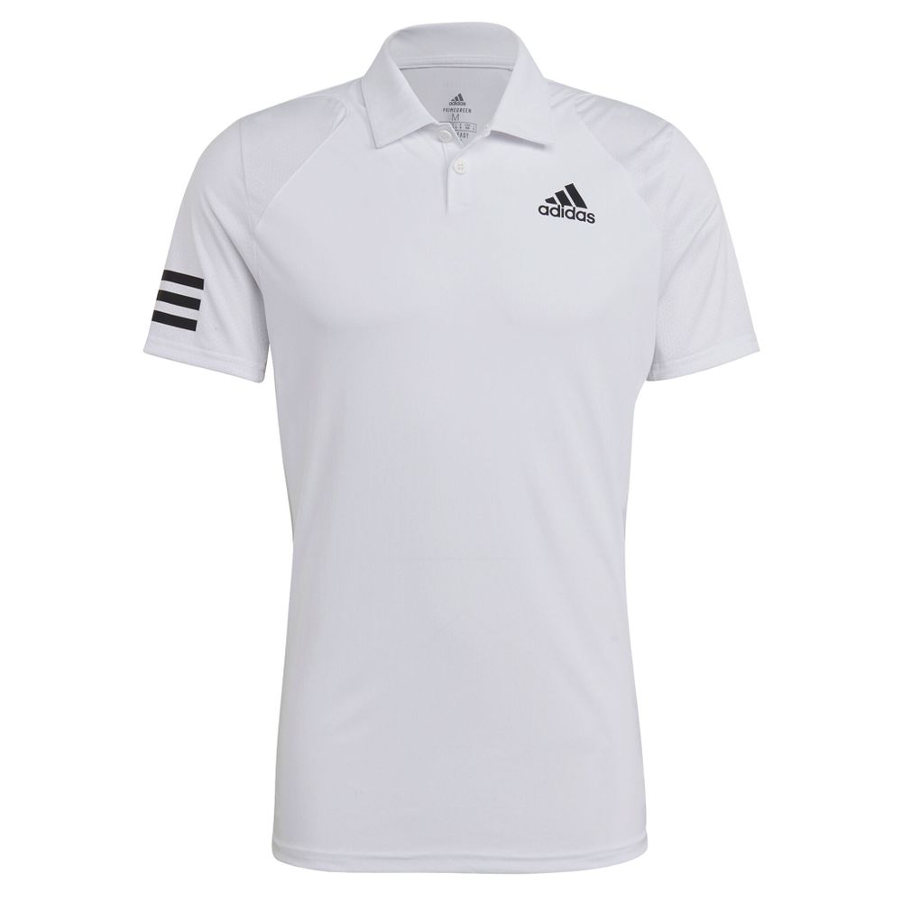 Мужское теннисное поло adidas Club 3 Stripes Polo Men - White, Black