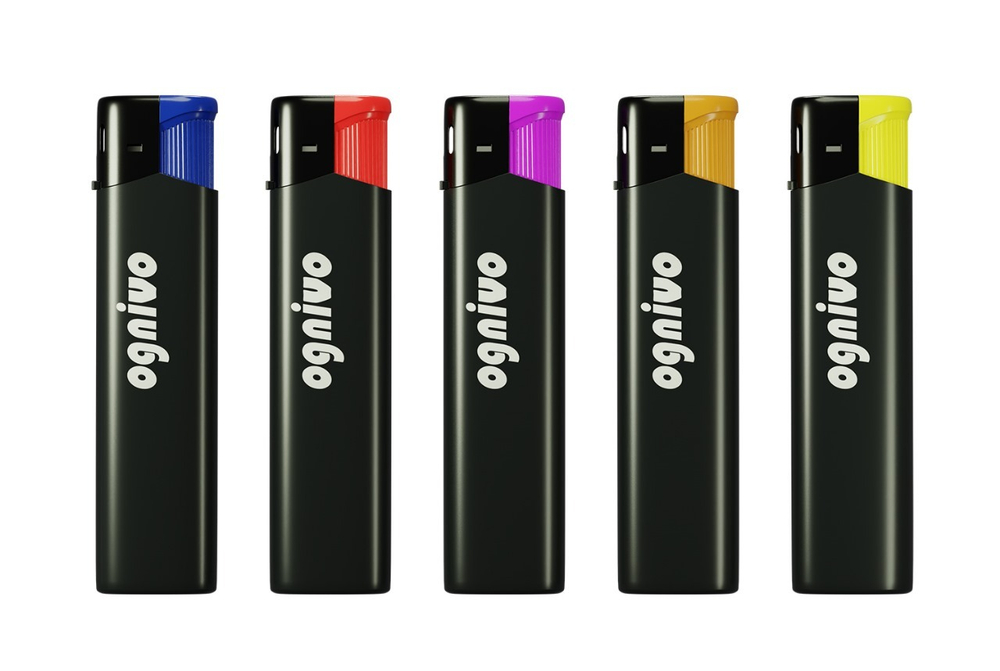 зп Пьезо  OGNIVO PP 614 F черные цв кнопка с лог (50*20)