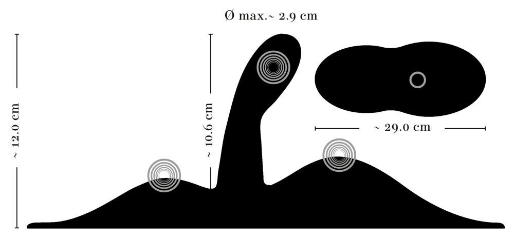 Черная виброподушка с 3 моторами Vibepad 3