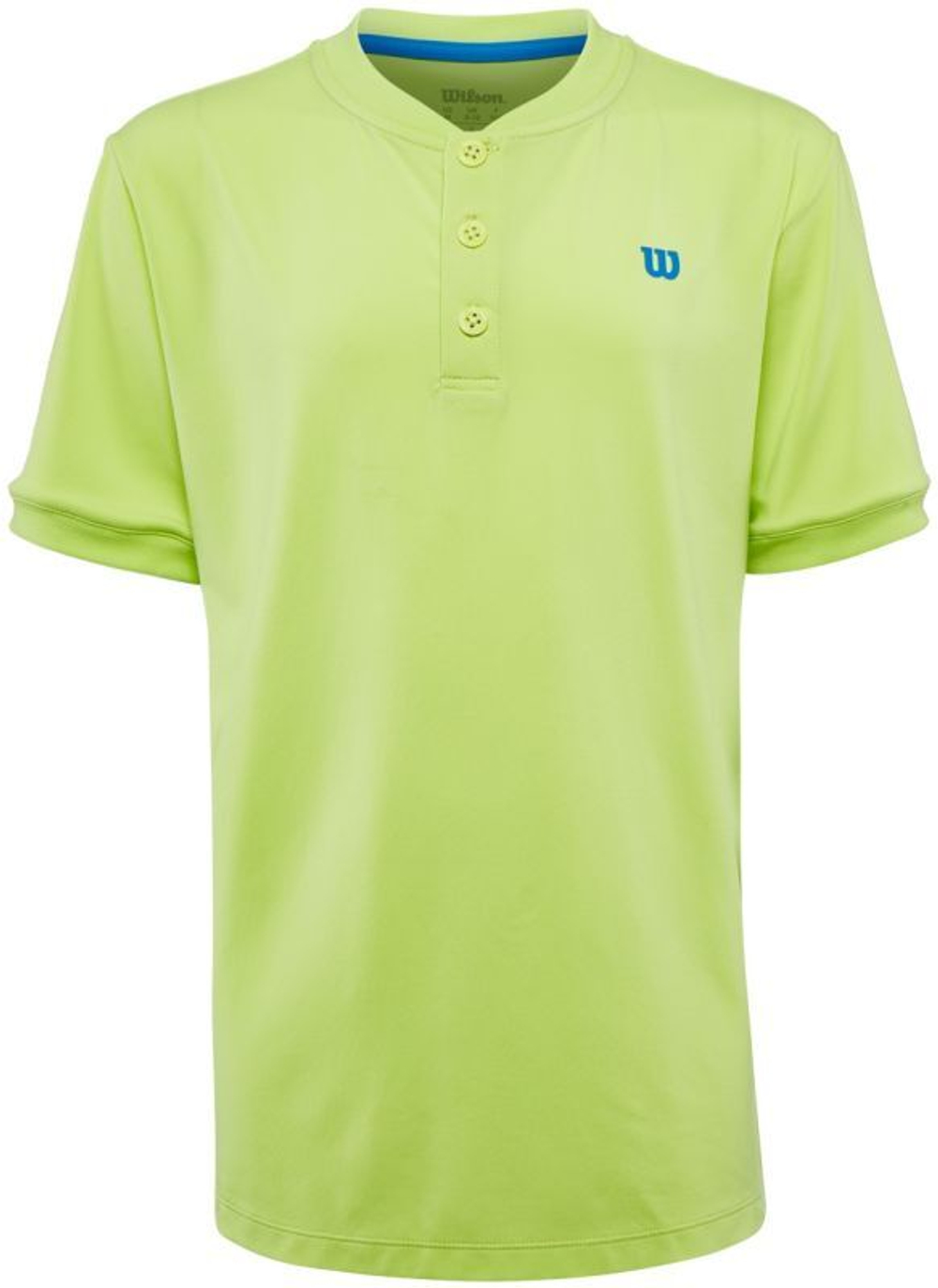Футболка для мальчика теннисная Wilson UWII Henley - sharp green