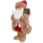 Дед Мороз - Лесовичок «Лесной добряк» 40 см, Красный/бежевый