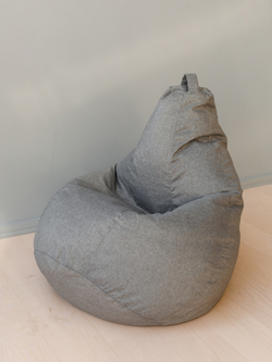 Кресло Мешок Груша Серая Рогожка (3XL, Классический)