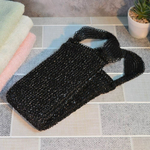 Мочалка для тела 43*10см, цвет черный