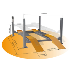 WDK-545 Подъемник четырехстоечный 5 тонн, 380В