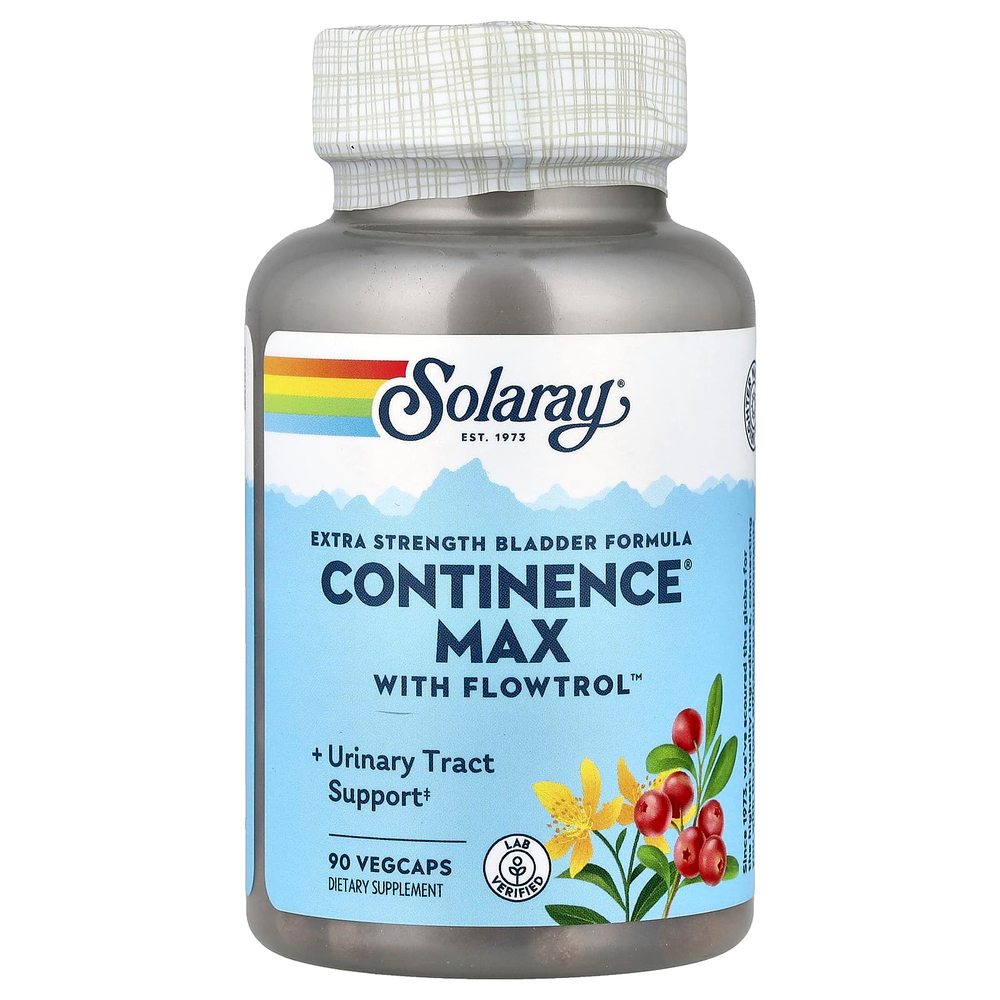 Solaray, Bladder Formula, Continence® Max с Flowtrol™, 90 растительных капсул