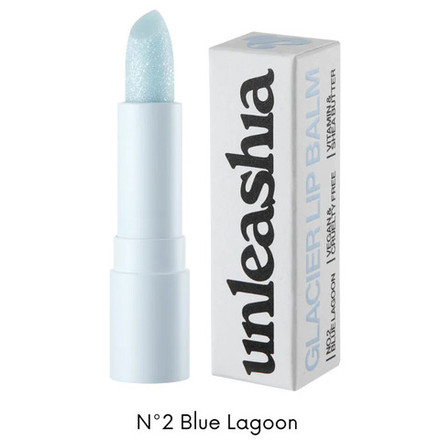 UNLEASHIA Увлажняющий оттеночный бальзам для губ с блёстками Glacier Vegan Lip Balm No.2 Blue Lagoon