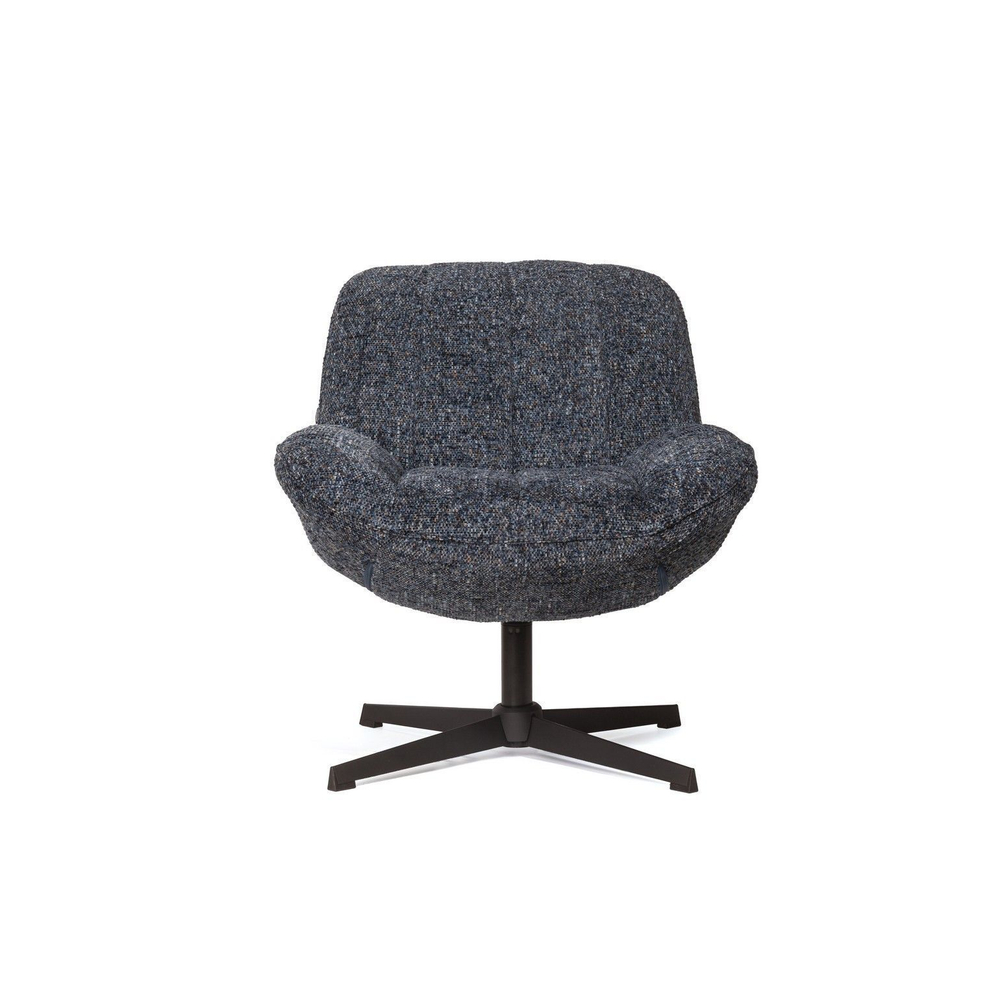 Кресло с кручением Mateo, букле биколорный синий