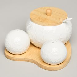 НАБОР ДЛЯ СПЕЦИЙ LEFARD "MEADOW" 3 ПР. НА ДЕР.ПОДСТАВКЕ 15,5*15,5*10 СМ