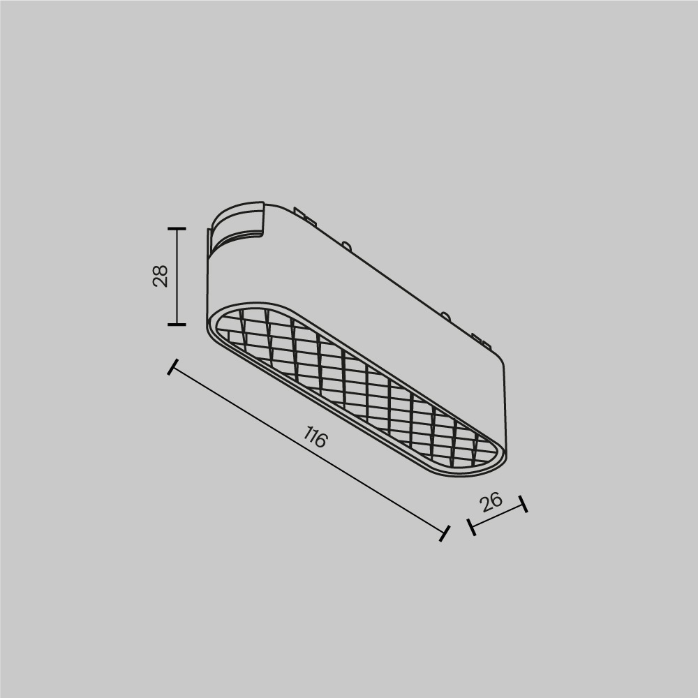 Трековый магнитный светильник Maytoni Basis Grid TR084-1-6W3K-W