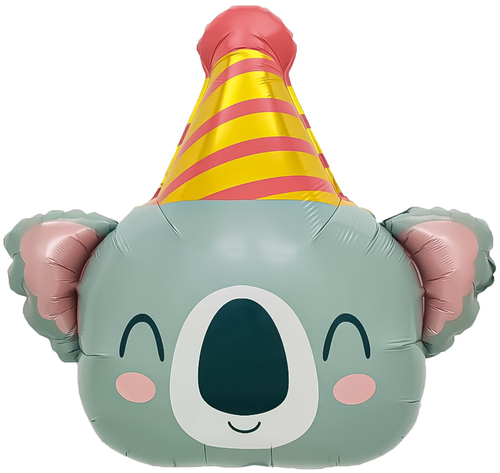 Шар (22''/56 см) Фигура, Коала в колпачке, 1 шт.