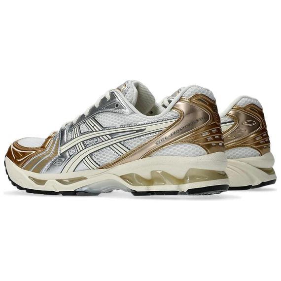 Asics Gelj Kayano 14 Бежевые кроссовки Низкие, серебристые, белые Унисекс