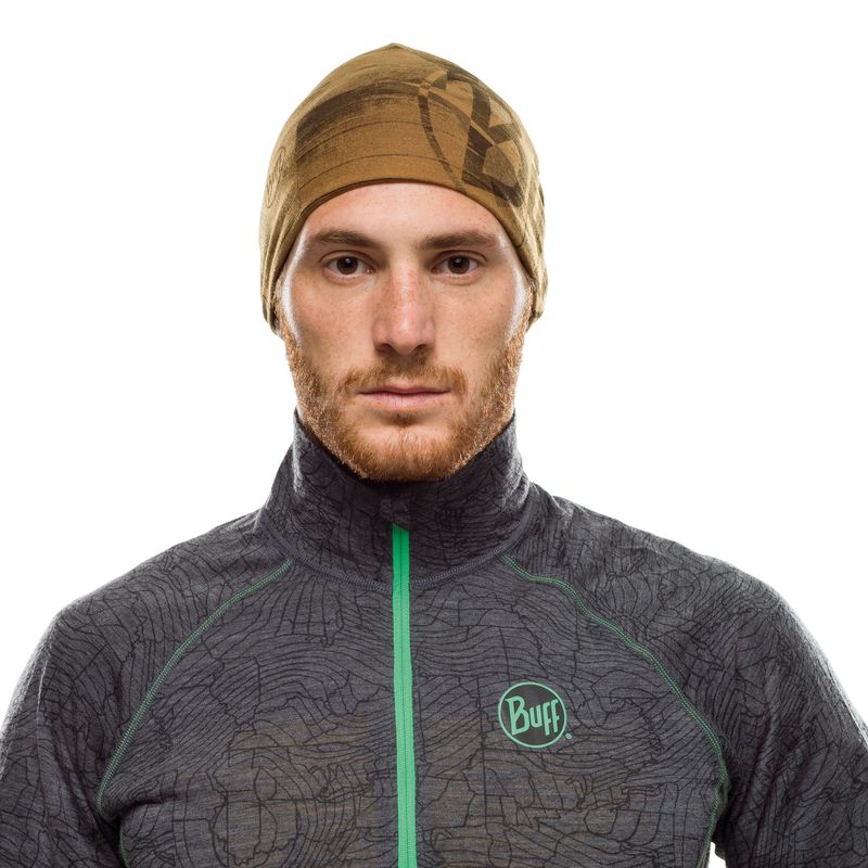 Двухслойная полиэстровая шапка Buff Hat reversible polyester Breaker Tundra Khaki Фото 2