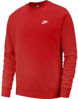 Мужская теннисная кофта Nike Swoosh Club Crew M - university red/white