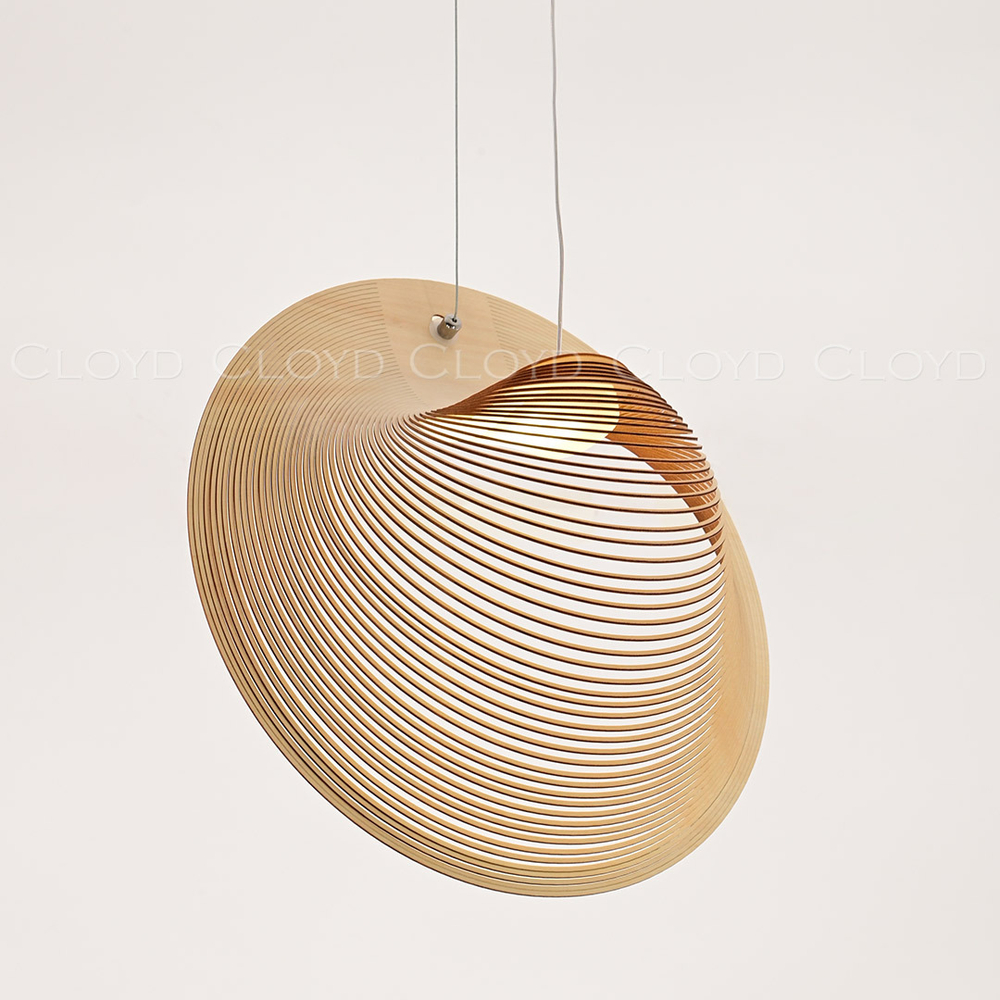 Подвесной светильник Cloyd FUETE P1 / шир. 40 см - дерево - белый (арт.11413)