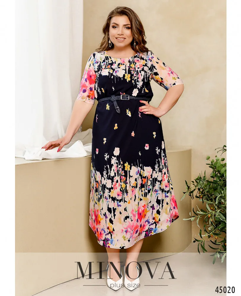Платье 21-11-синий-купон Minova