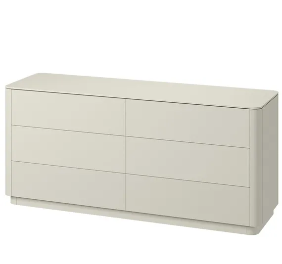 Комод Tammi 6 ящиков ширина 170 см (молочный)