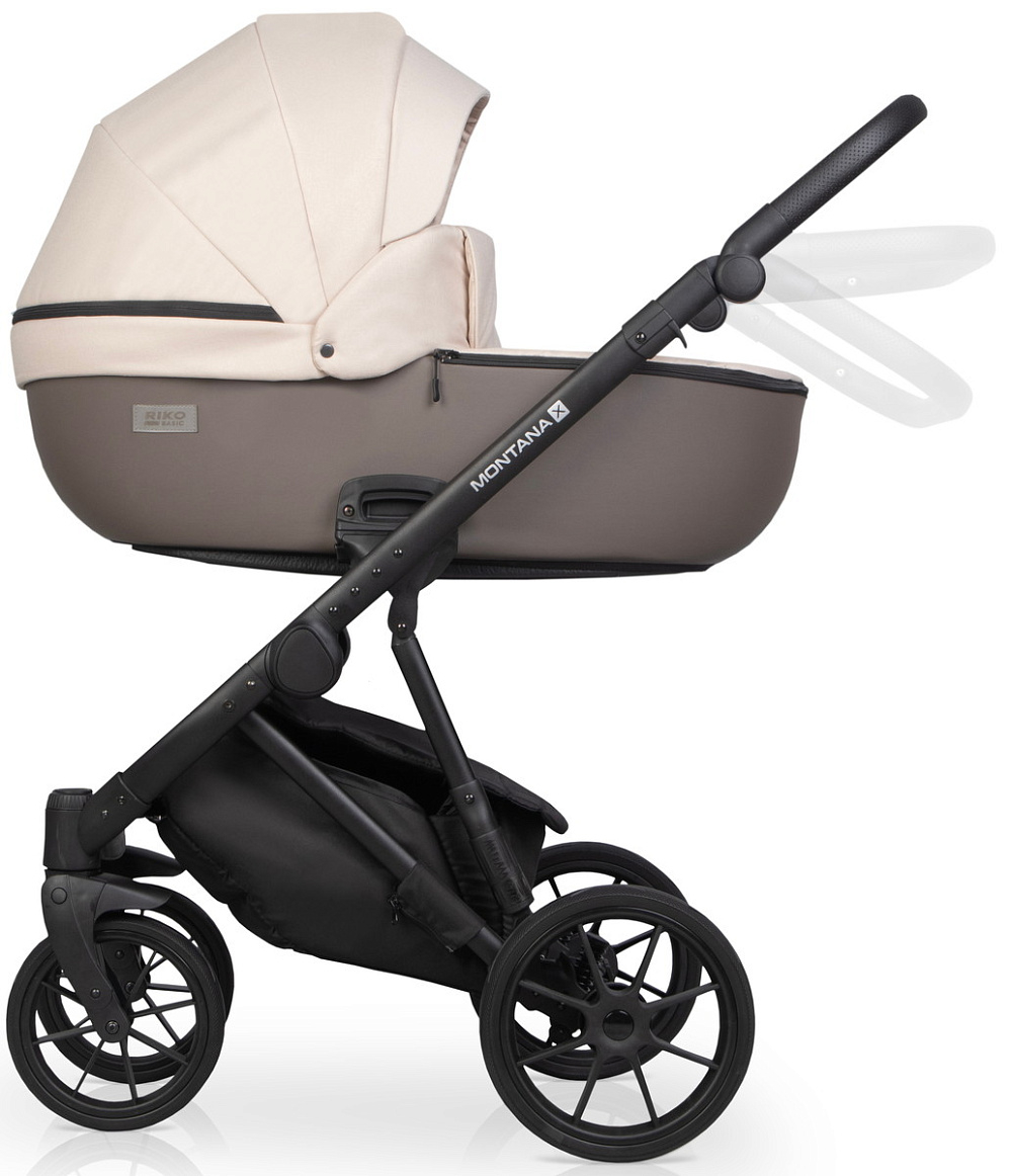 Детская коляска Riko Basic Montana Plus X 2 в 1 43 Mocca (коричневый-бежевый)