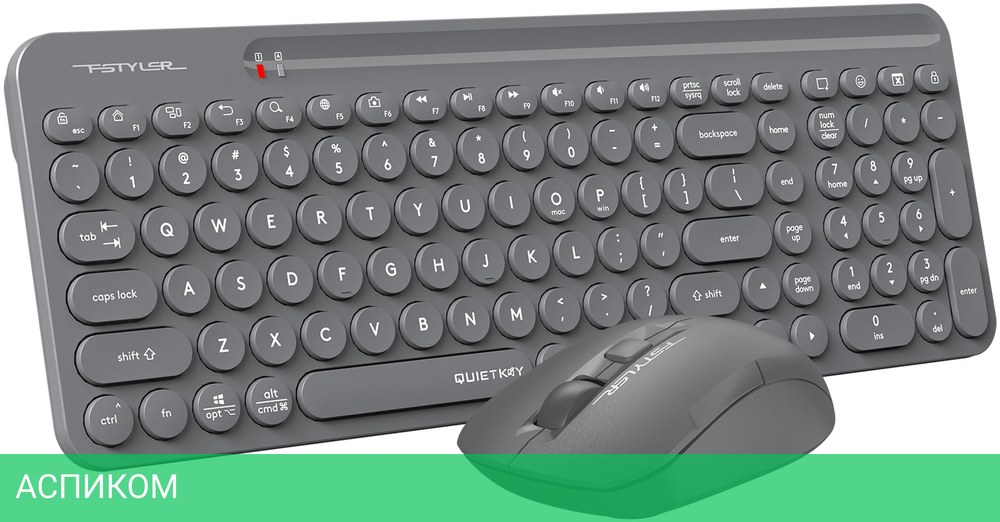 Набор периферии A4Tech Fstyler Air2 серый (FG3300)