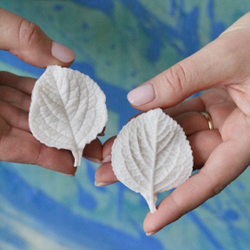 Молды силиконовые для лепки листьев Гортензии. Набор 4 вида. / универсальная форма для листьев гортензии, малины, ежевики, смородины и мяты