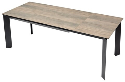 Стол CREMONA 180 KL-61 Под дерево, итальянская керамика / черный каркас, ®DISAUR