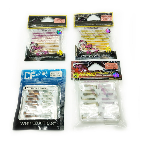 Набор приманок CF #3 - вайт-бейт + поларис + нано минноу (68 шт, 4 упаковки)