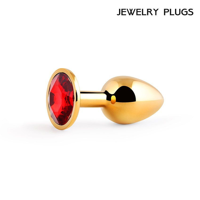 Golden plug small (втулка анальная) цвет кристалла красный, l 72 мм, d 28 мм, вес 50г, арт. gs-16