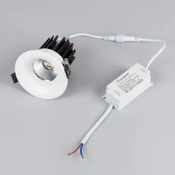 Влагозащищенный встраиваемый светильник LED 10W 3000K 044610 белый Foggy Arlight