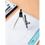 Циркуль с карандашом, 125 мм, серый, блистер с европодвесом, РОССИЯ, GLOBUS, ЦНК-40БС