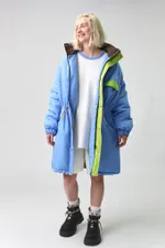 Парка Choompu оверсайз голубая
