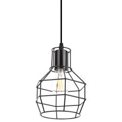 Светильник подвесной (подвес) ЭРА PL11 BK металл, E27, max 60W, высота плафона 220мм, подвеса 730мм, черный