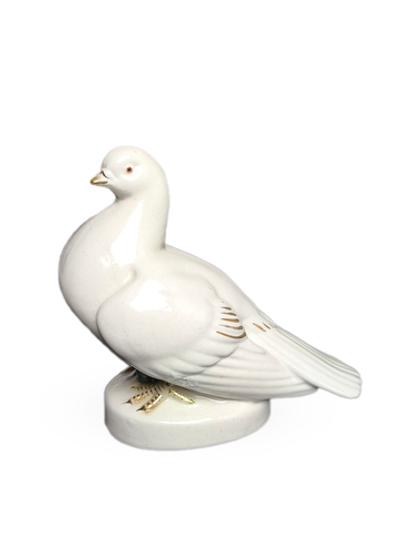 Фарфоровая статуэтка "Голубь" Гжель