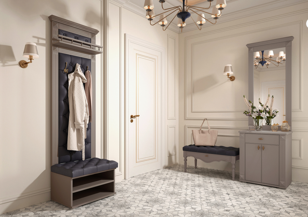 Лилль 2 прихожая тумба с зеркалом 600